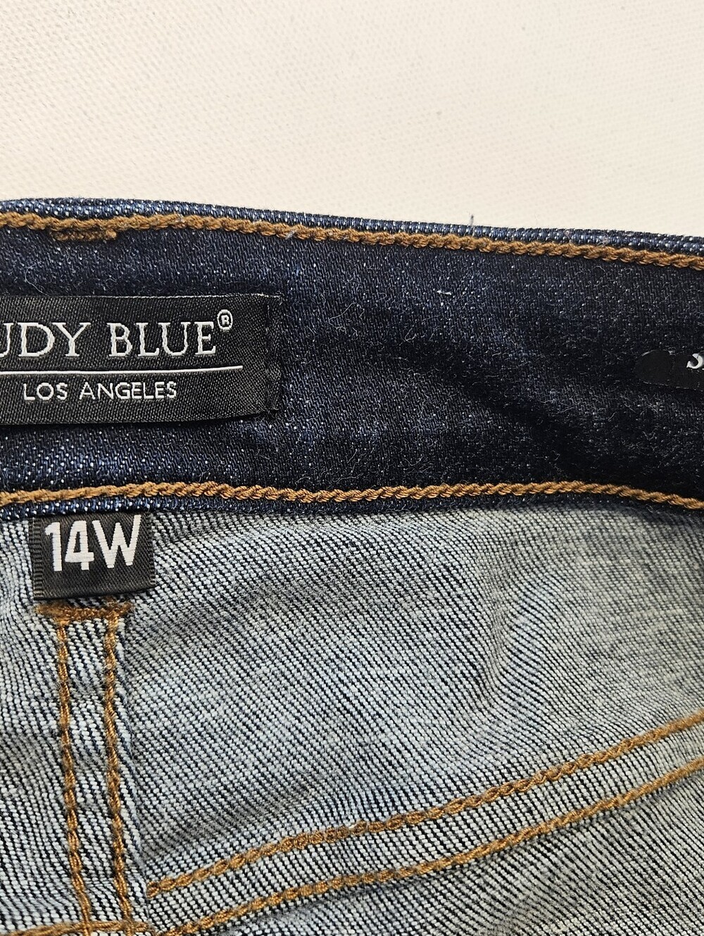 Judy Blue Los Angeles Jeans Skinny Fit 14W Dark Blue Navy Denim - Picture 3 of 10